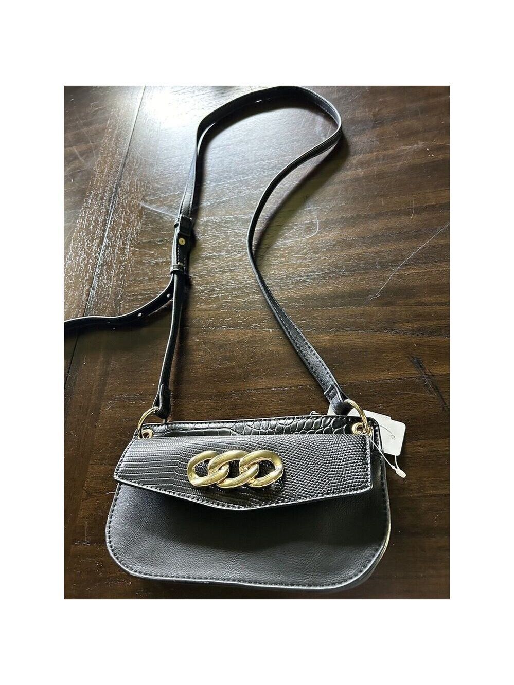 Crossbodyblack Small Bag With Gold